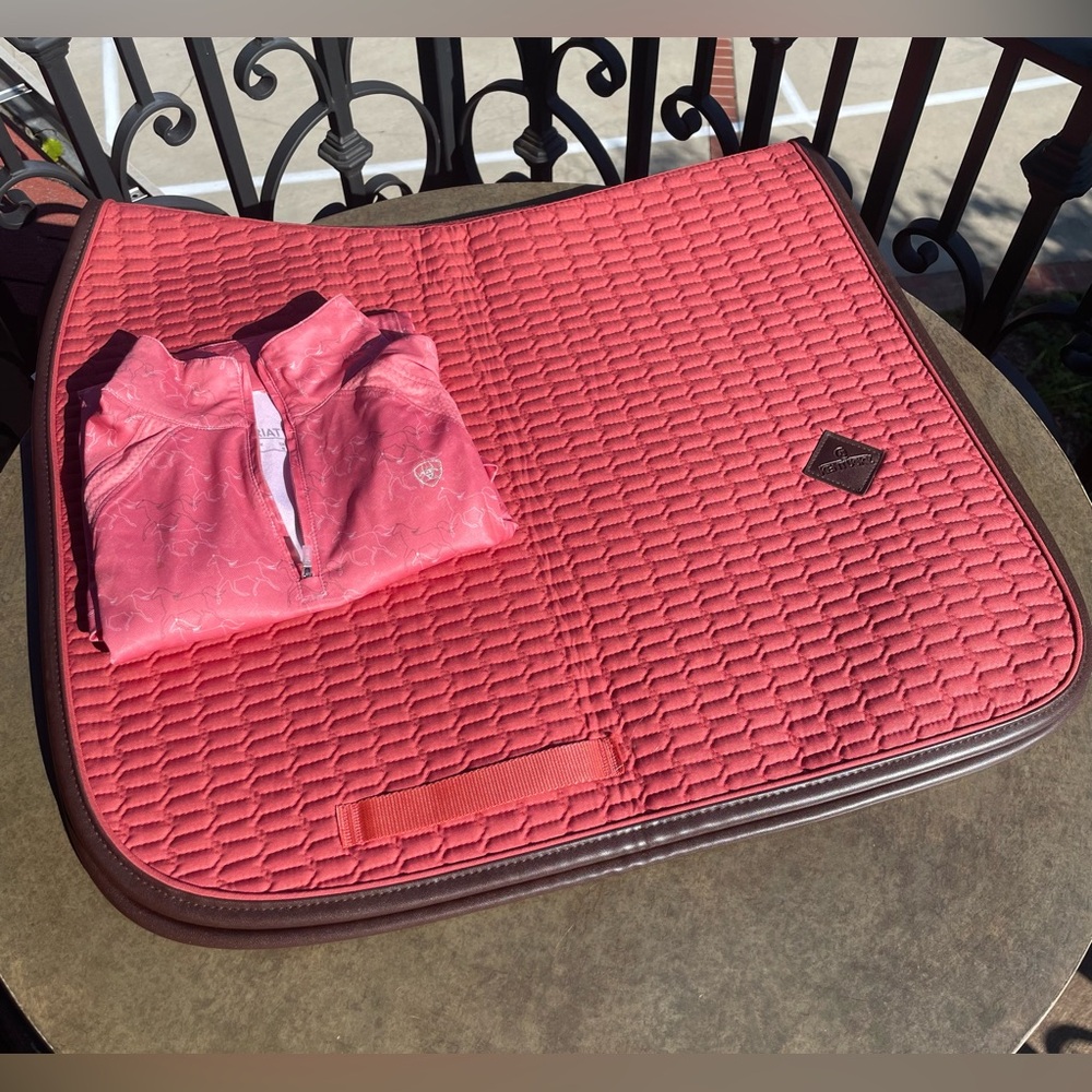 NWOT Kentucky Horsewear Coral Dressage Pad - Full (horse sized)